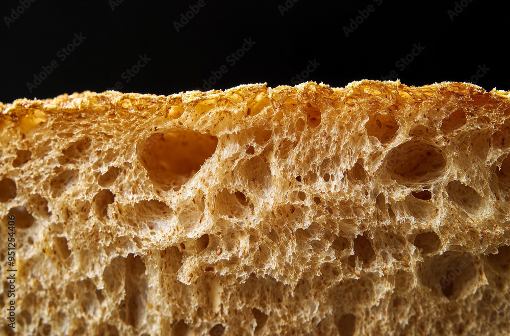 close up of the inside texture and quality of freshly baked whole wheat bread close up of the inside texture and quality of freshly baked whole wheat bread
