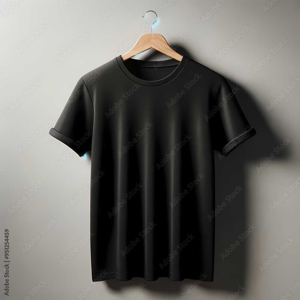 blank t shirt mock with hanger and shadow blank t shirt mock with hanger and shadow