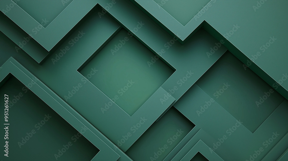 Geometric abstract frame background in green color Geometric abstract frame background in green color