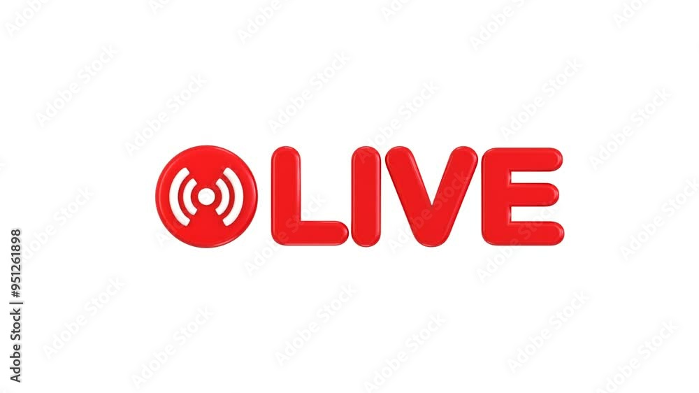 3d social media live streaming icon animation 3d social media live streaming icon animation