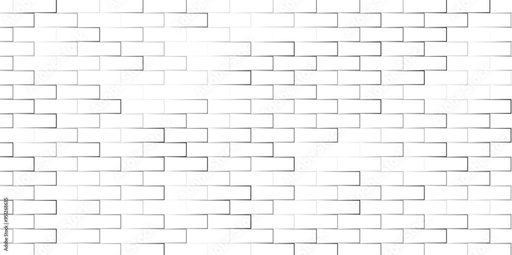 Ceramic white bricks, metro tiles seamless horizontal pattern. White brick wall for textures or backgrounds, different patterns. Ceramic white bricks, metro tiles seamless horizontal pattern. White brick wall for textures or backgrounds, different patterns.