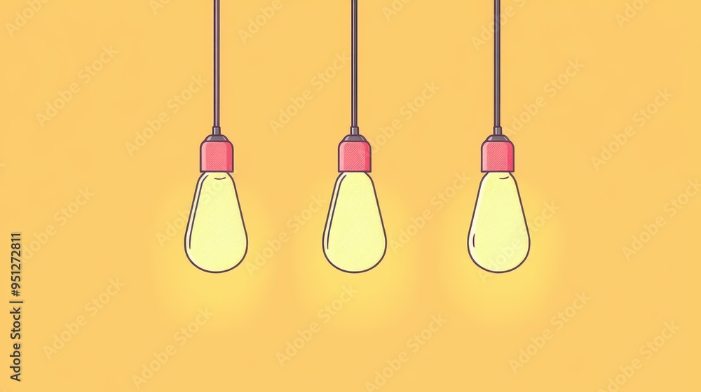 A sleek fluorescent light line icon, designed in a modern cartoon style with playful textures for bright visuals. A sleek fluorescent light line icon, designed in a modern cartoon style with playful textures for bright visuals.