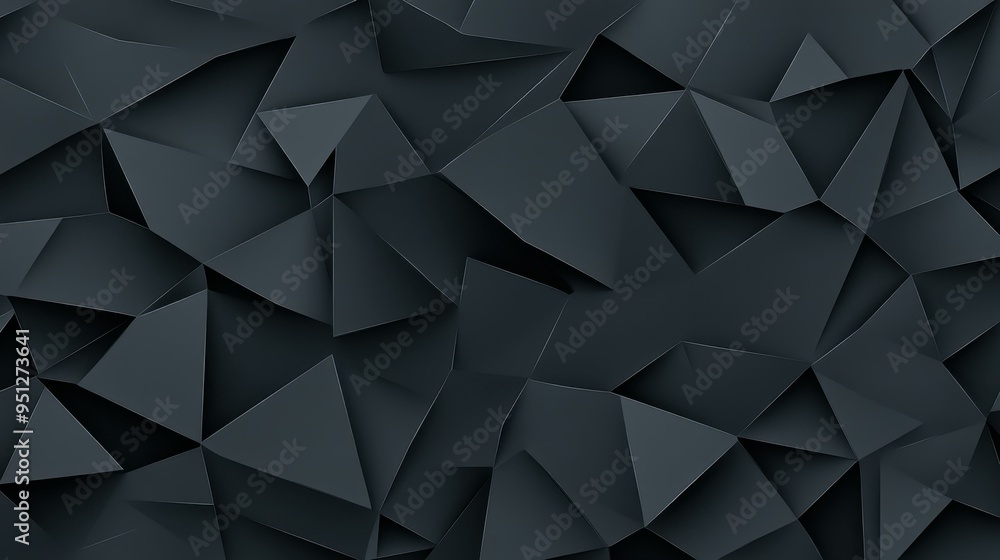 Modern abstract vector design features dark gray and black triangles, perfect for stylish backgrounds and decoration. Modern abstract vector design features dark gray and black triangles, perfect for stylish backgrounds and decoration.
