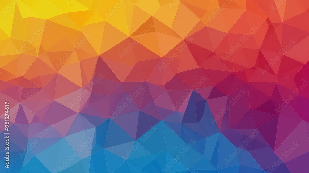 Vibrant multicolor rainbow low poly background, featuring a playful mix of shapes and hues in a modern design. Vibrant multicolor rainbow low poly background, featuring a playful mix of shapes and hues in a modern design.