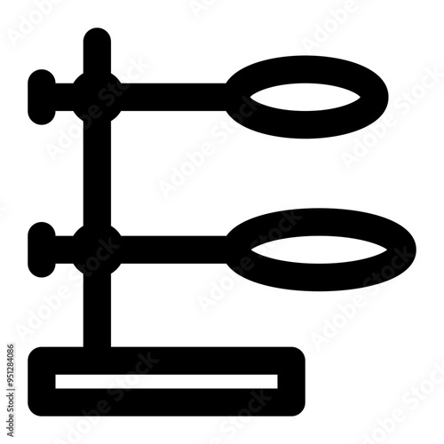retort stand, burette clamp, ring stand, laboratory, equipment outline icon