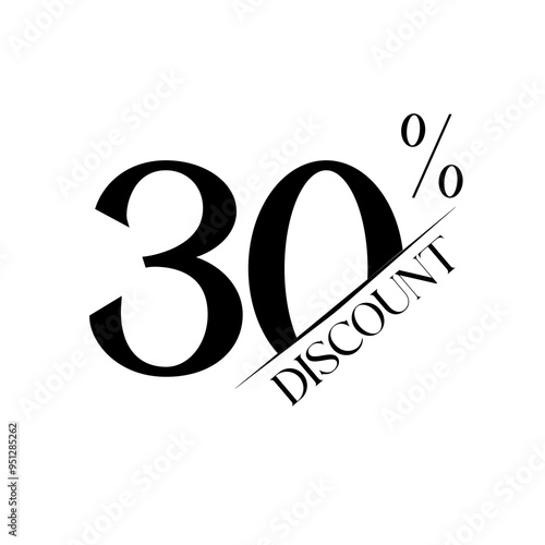 Minimal Sales discount tag with different value percent off.