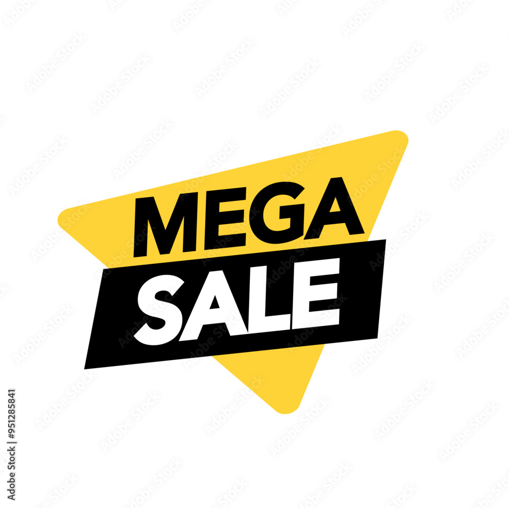 Mega Sale banner on white background. vector png Mega Sale banner on white background. vector png
