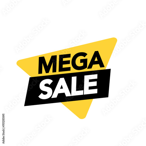  Mega Sale  banner on white background. vector png 