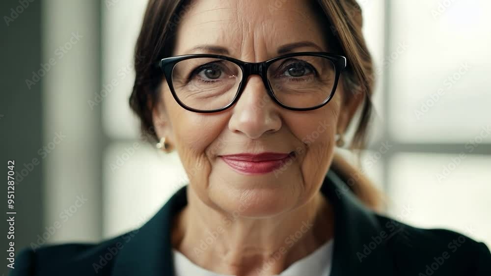 Confident businesswoman exuding professionalism and warmth while smiling Confident businesswoman exuding professionalism and warmth while smiling