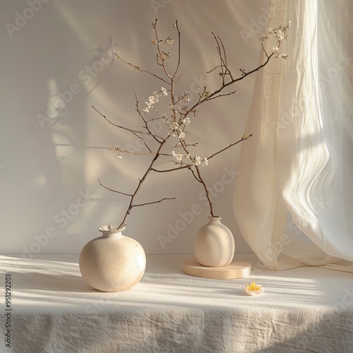 Moodsetting ambiance on solid white background, single object photo