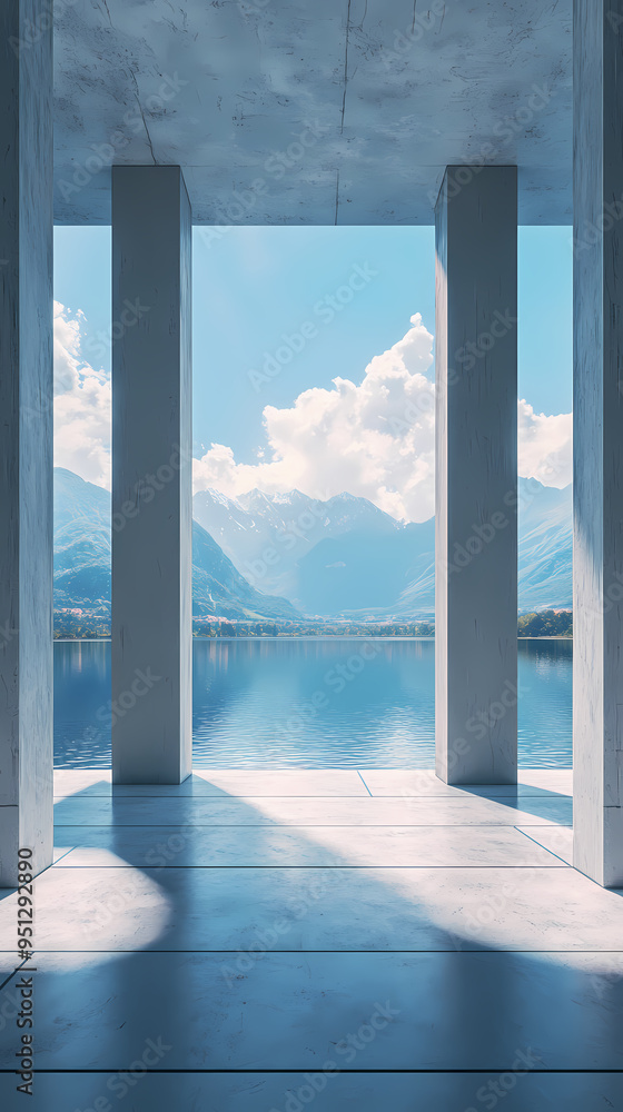 Fototapeta premium Modern building corridor