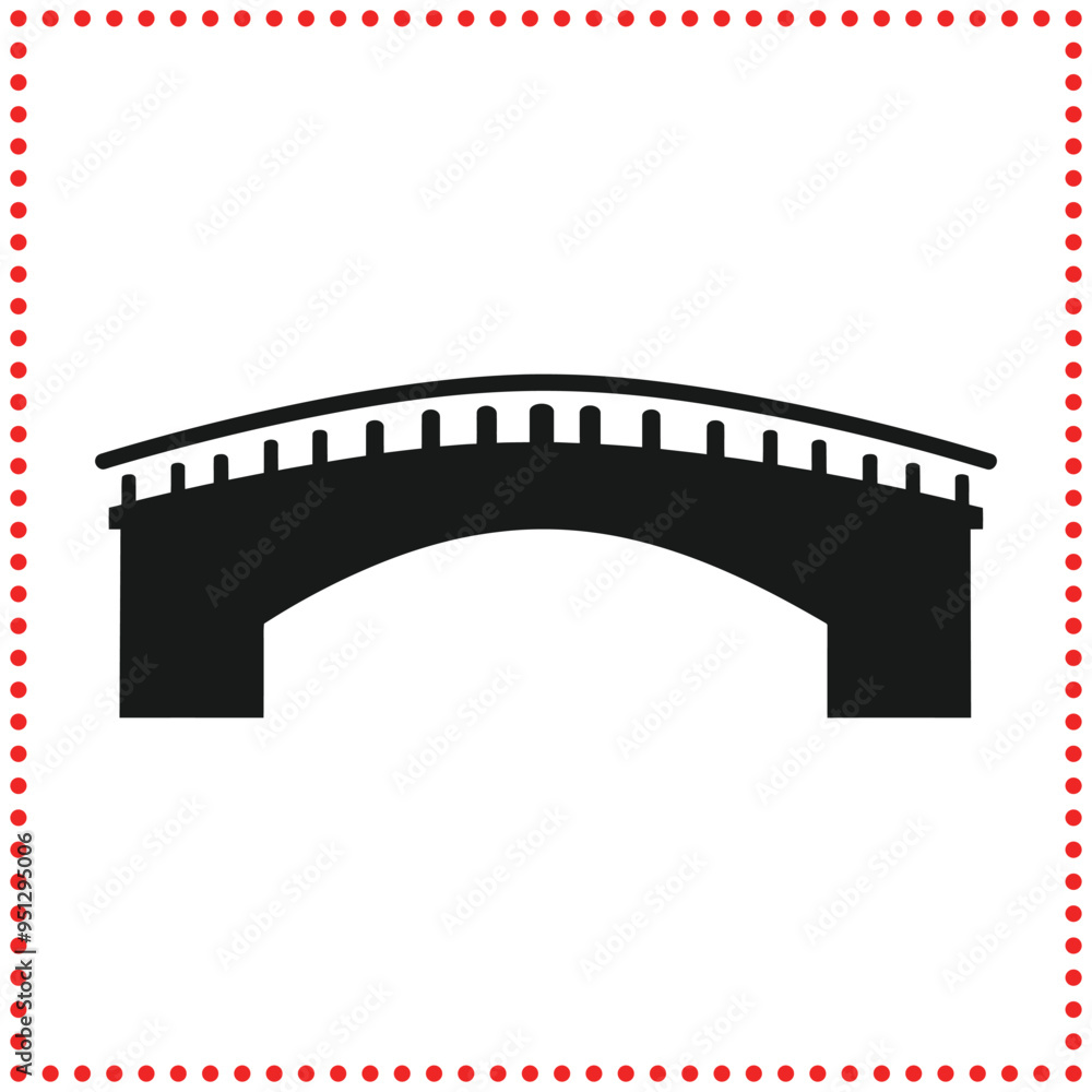 Classic Bridge Silhouette Ideal for Urban and Engineering Logos Classic Bridge Silhouette Ideal for Urban and Engineering Logos