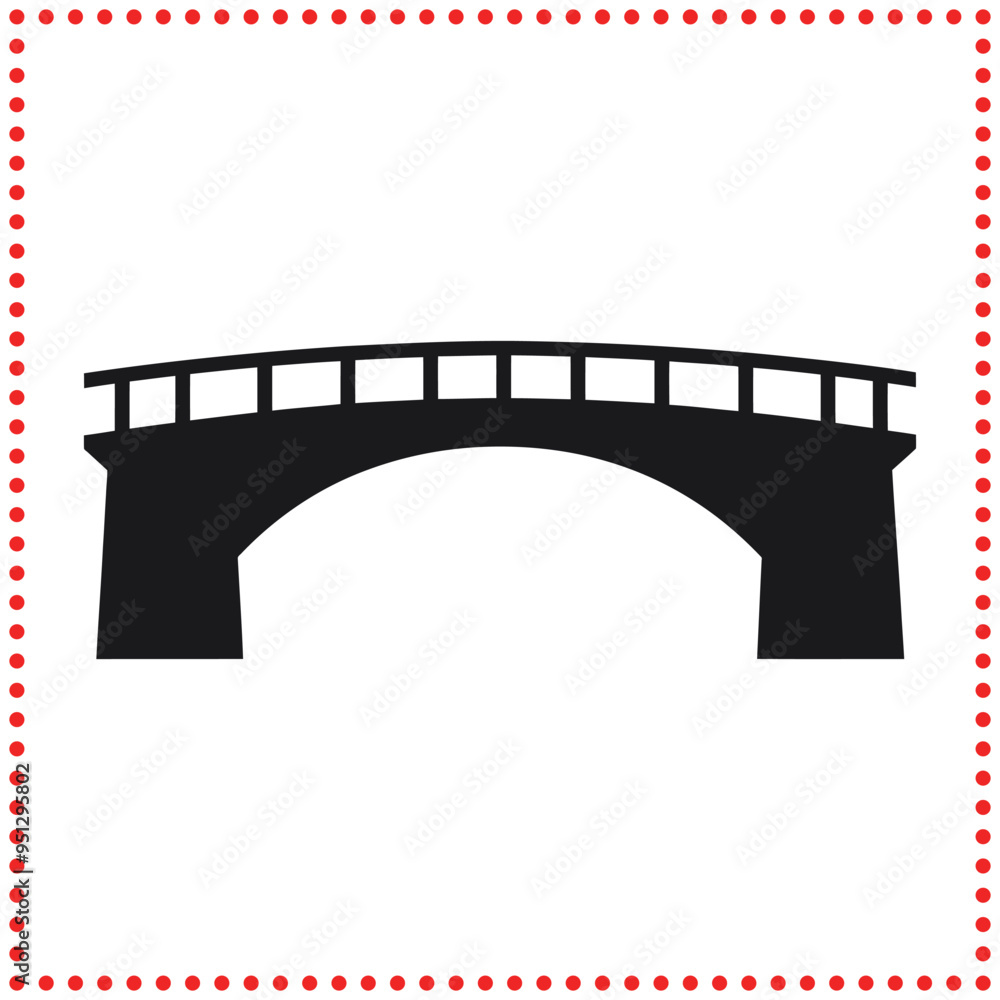 Classic Bridge Silhouette Ideal for Construction Branding Projects Classic Bridge Silhouette Ideal for Construction Branding Projects