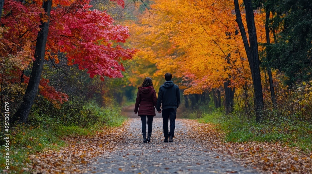 Autumn Stroll Through a Vibrant Forest Landscape Autumn Stroll Through a Vibrant Forest Landscape