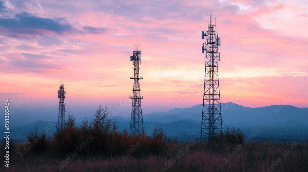 Mobile telecommunication towers network Mobile telecommunication towers network