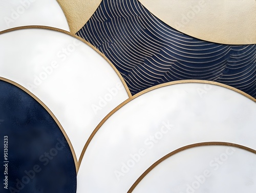 Elegant Corporate Business Conference Banner with Geometric Patterns and Muted Color Palette