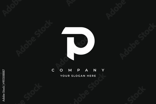 Vector creative letter p elegant monogram logo