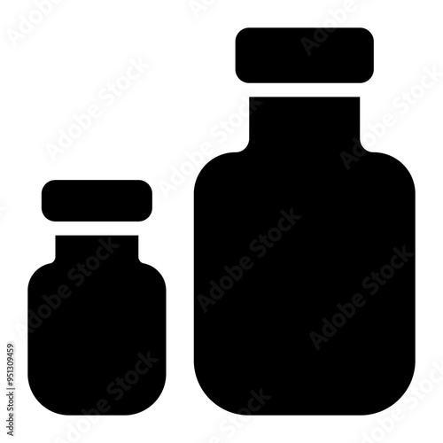 vials, phial, bottle, laboratory, equipment solid or glyph icon