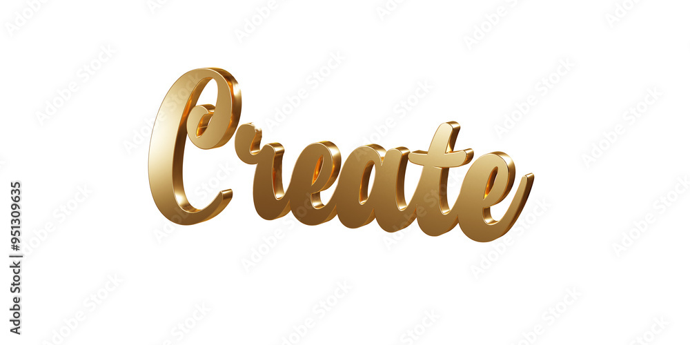 Fototapeta premium Luxury 3D gold text 