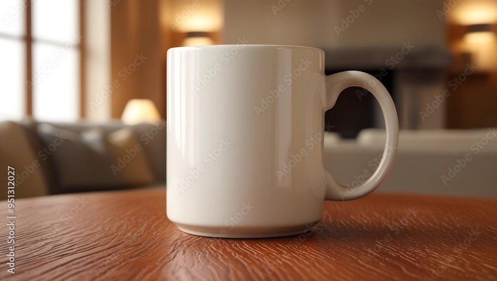 A Versatile White Ceramic Mug Mockup Created by Generative AI