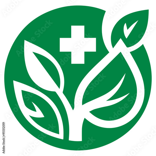 Medical Herbal Health Vector Icon