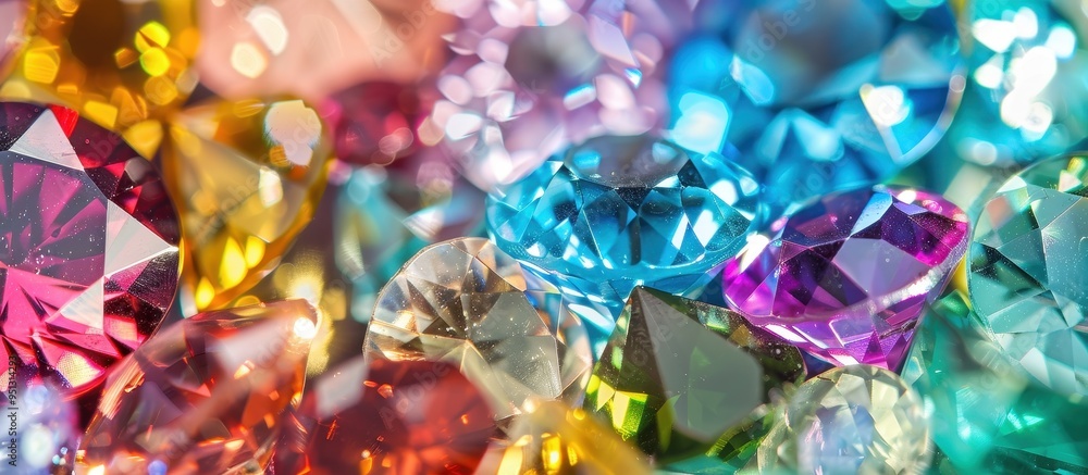 A Close-Up View of Colorful, Sparkling Gemstones A Close-Up View of Colorful, Sparkling Gemstones