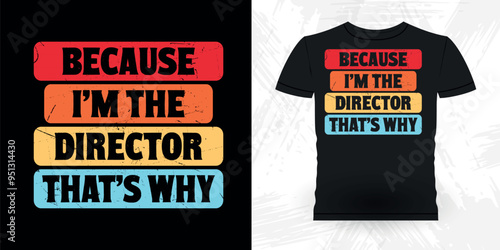 Funny Theater Director Retro Vintage Theater T-shirt Design