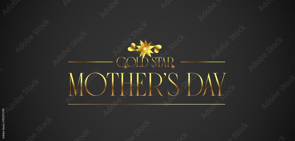 Golden Mother's Day logo featuring a star design on a sleek black background, symbolizing love and appreciation Golden Mother's Day logo featuring a star design on a sleek black background, symbolizing love and appreciation
