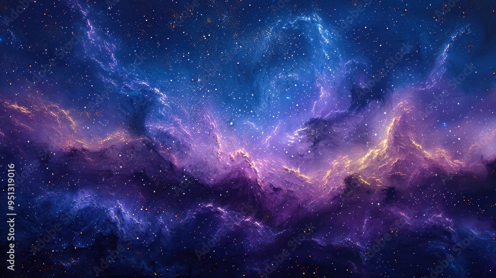 A Cosmic Nebula with Swirling Colors and Stars A Cosmic Nebula with Swirling Colors and Stars