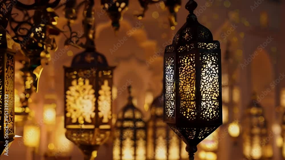 Ornate lanterns illuminated, creating a warm, inviting atmosphere. Ornate lanterns illuminated, creating a warm, inviting atmosphere.