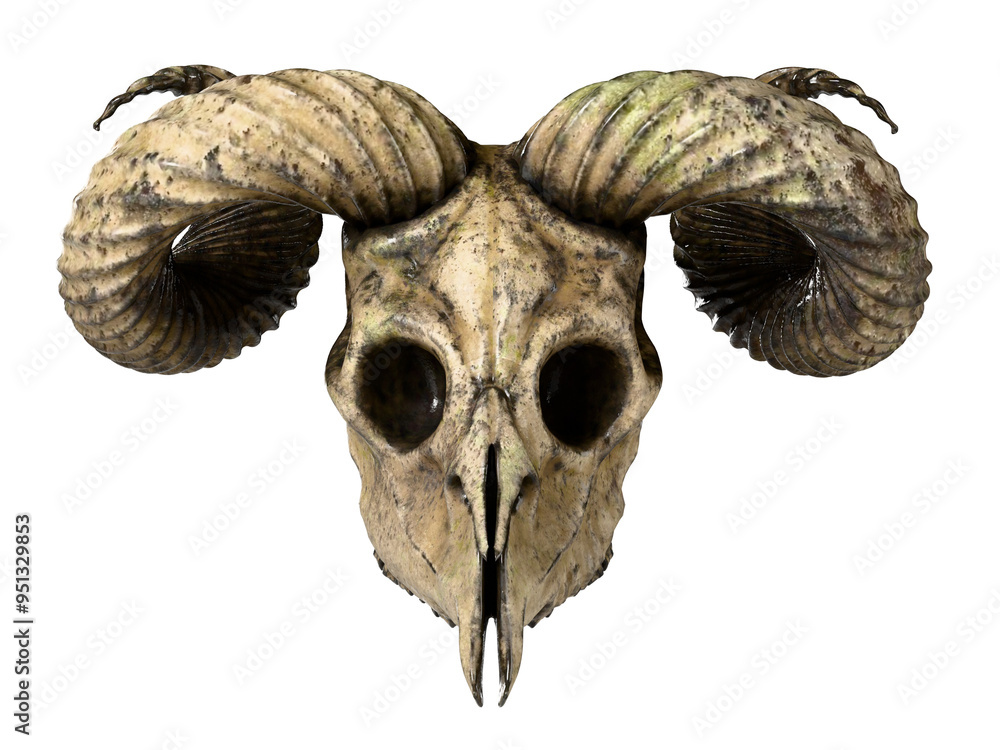 the old ram skull. isolated background. the old ram skull. isolated background.