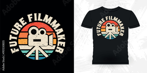 Future Filmmaker Funny Theater Director Retro Vintage Theater T-shirt Design