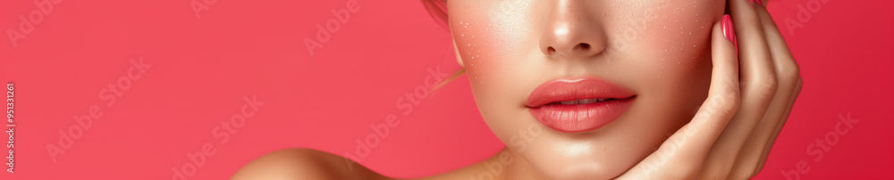 Close up beauty woman face with empty background. Close up beauty woman face with empty background.