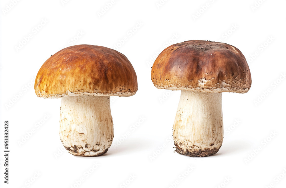 boletus mushrooms isolated on a white background boletus mushrooms isolated on a white background