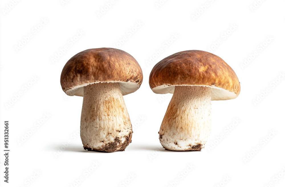 boletus mushrooms isolated on a white background boletus mushrooms isolated on a white background
