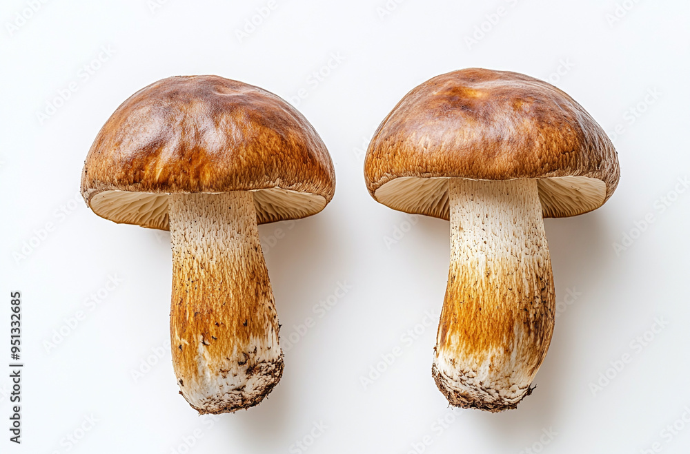 boletus mushrooms isolated on a white background boletus mushrooms isolated on a white background