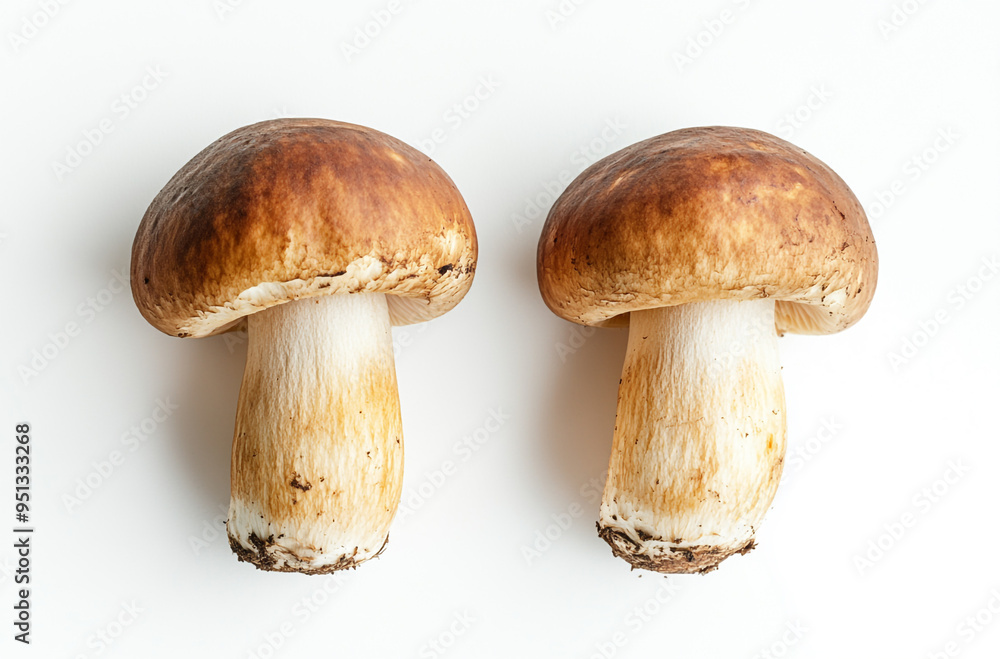 boletus mushrooms isolated on a white background boletus mushrooms isolated on a white background