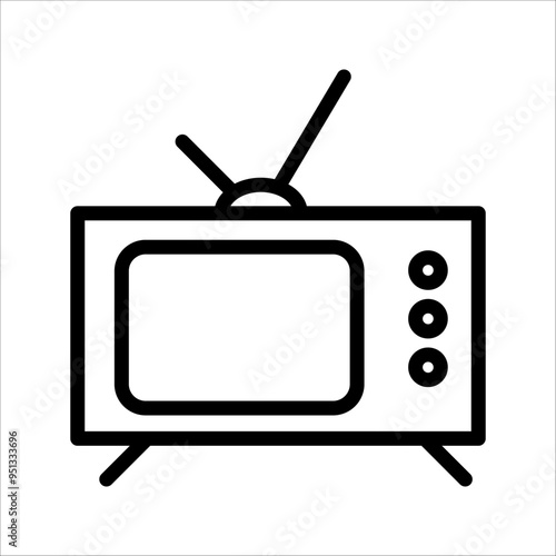 display electronic entertainment monitor screen tv icon Tv icon set. television icon vector
