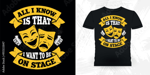 Funny Theater Director Retro Vintage Theater T-shirt Design