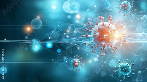 A graphic representation of the spread of an epidemic, highlighting the role of vector transmission within a cluster and the resulting escalation of the medical crisis photo