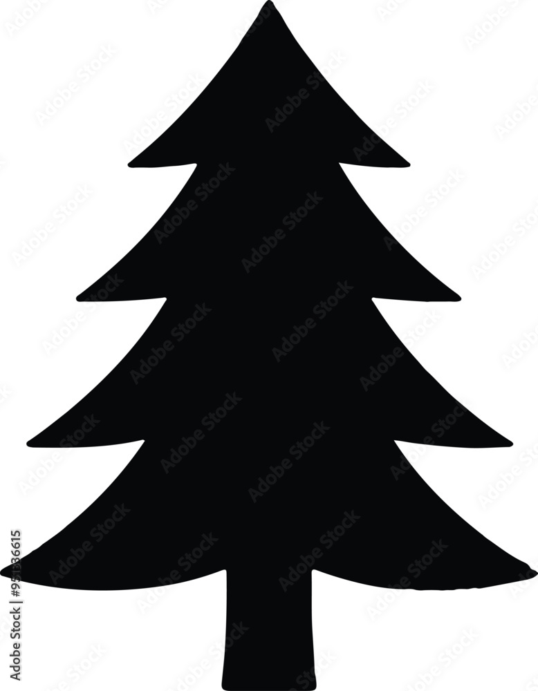 Christmas Tree Vector Art Illustration Christmas Tree Vector Art Illustration