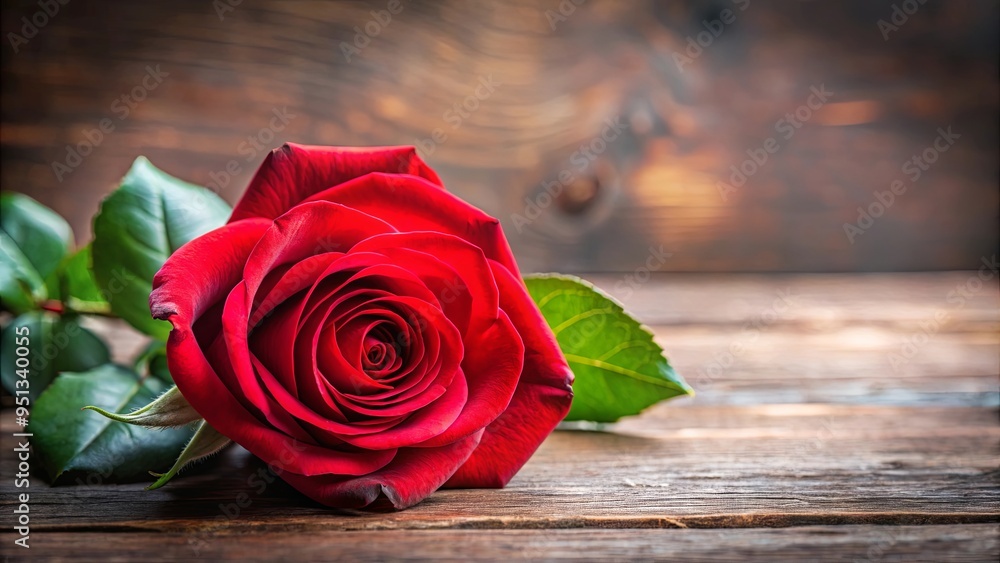 Vibrant red rose symbolizing love and romance for Valentine's Day Vibrant red rose symbolizing love and romance for Valentine's Day