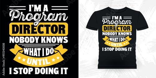 Funny Theater Director Retro Vintage Theater T-shirt Design