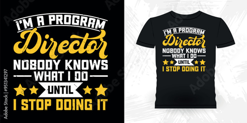 Funny Theater Director Retro Vintage Theater T-shirt Design