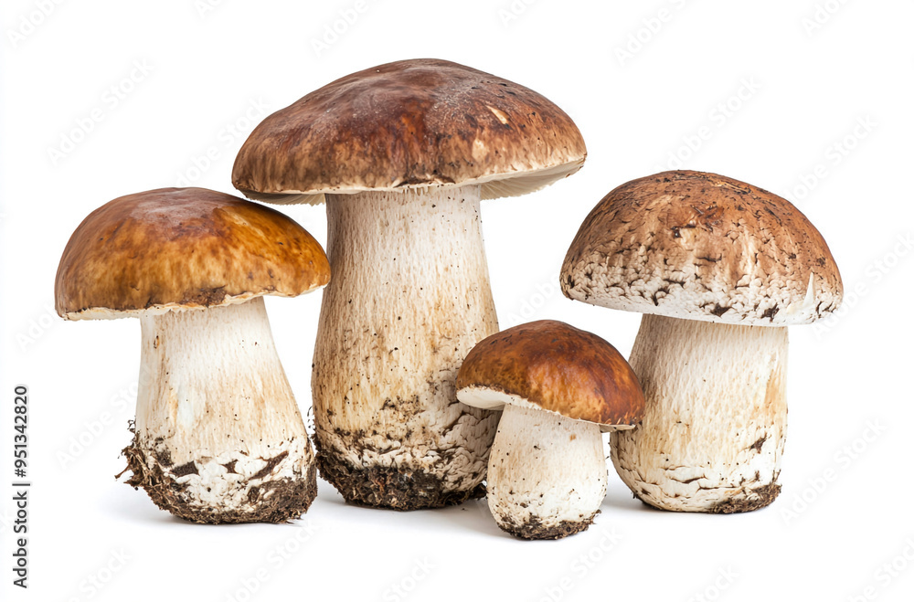 boletus mushrooms isolated on a white background boletus mushrooms isolated on a white background