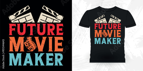 Future Movie Maker Funny Theater Director Retro Vintage Theater T-shirt Design