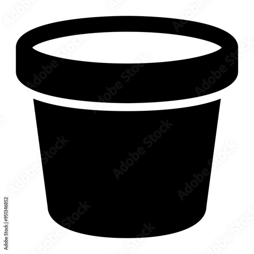 pot, pottery, pail, bucket, containers solid or glyph icon