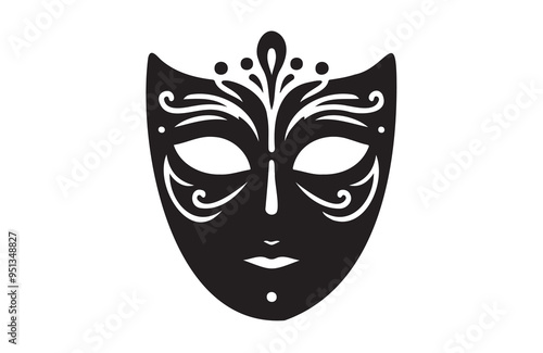 a mask icon of silhouette vector illustration