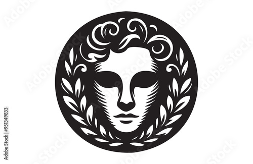 a mask icon of silhouette vector illustration
