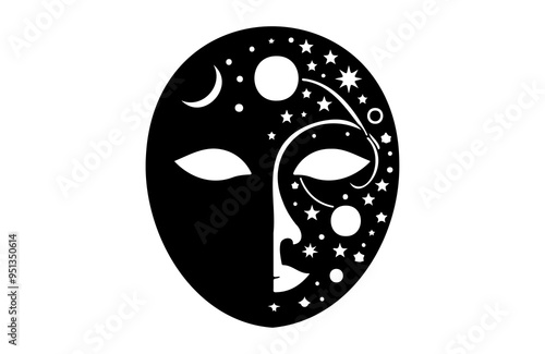 a mask icon of silhouette vector illustration